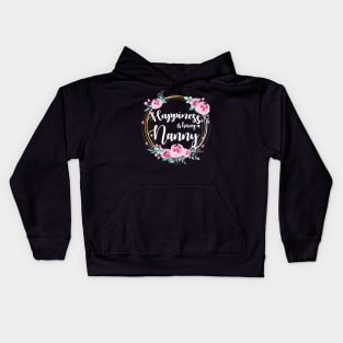 Happiness Is Being A Nani Floral Kids Hoodie